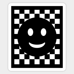 Checkerboard Smile Magnet